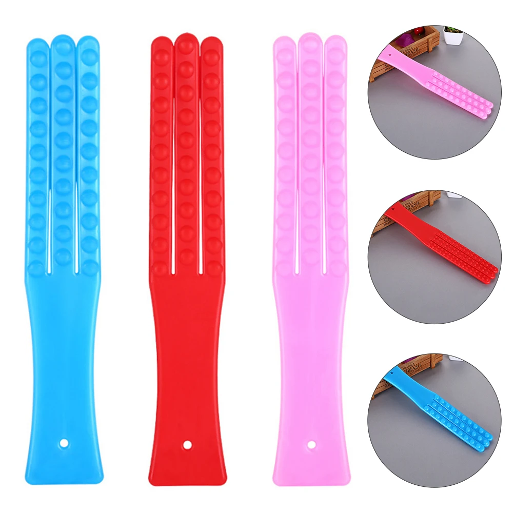

3 Pcs TPR Meridian Pat Body Care Tool Back Massager Stick Therapy Supplies Durable Relaxation Stress Relief Massage