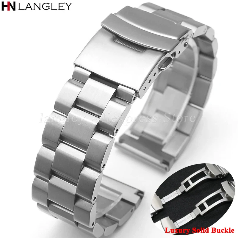 Solid 316L Metal Strap Stainless Steel Bracelet 18mm20mm 22mm 24mm for Huawei Watch GT4/GT3 46mm Belt for Seiko Luxury Wristband