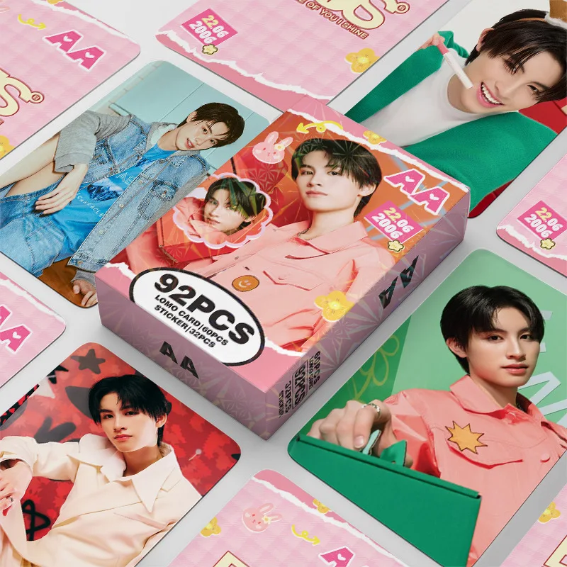 การ์ดมินิวงบอยกรุ๊ปเคป๊อป 92 ชิ้น, สินค้าของดารา, การ์ดรูปถ่ายสนับสนุนบนอินสตาแกรม, สติกเกอร์มินิ, การ์ดโลโมสองด้าน