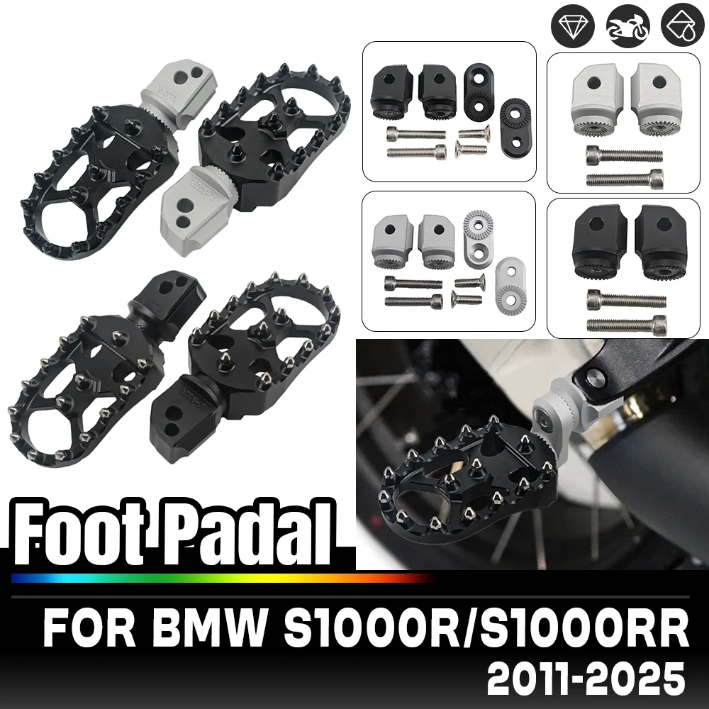 

For BMW S1000 R S1000R S1000RR S 1000 RR Passenger Rotatable Footpegs Foot Rests Motorcycle Footrest Adjustable Rear Foot Pegs