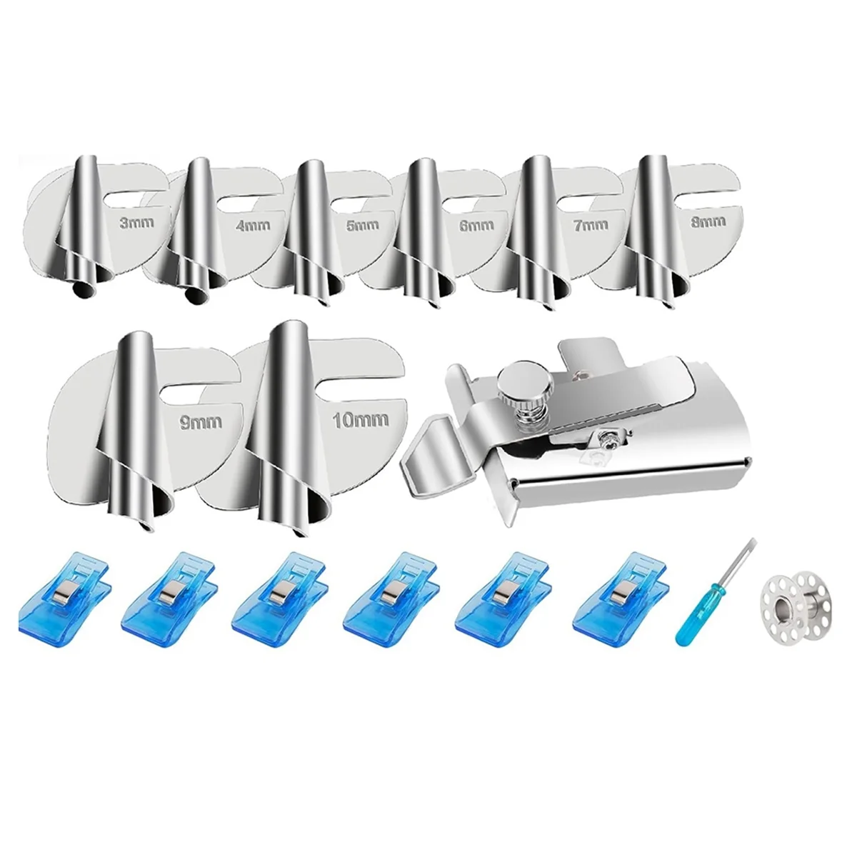

Upgraded Universal Sewing Hemming Foot Set 8 Sizes Hemming Feet [3-10Mm] for Home Industrial Sewing Machines