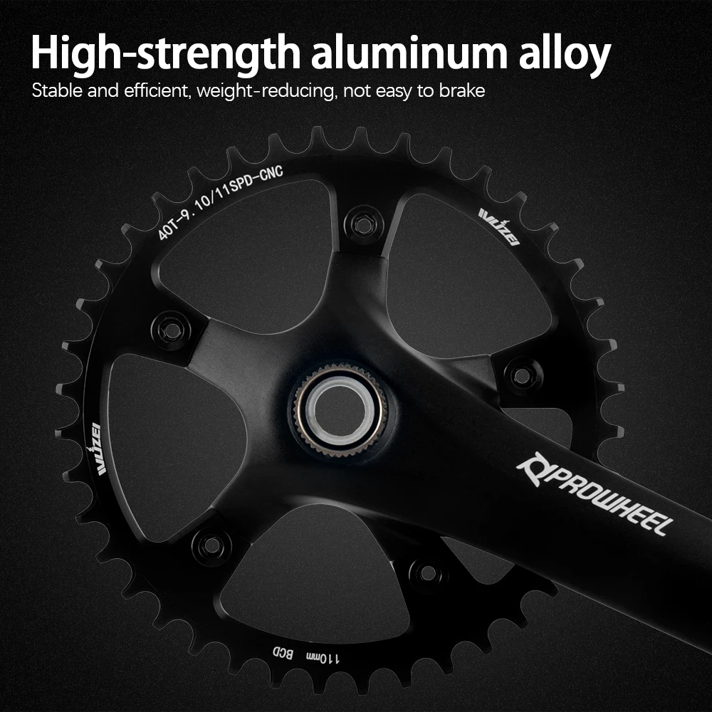 Prowheel Rennrad-Kurbelgarnitur 170 172,5mm Fahrradkurbel Schmal-Breit-Kettenblatt 36T-60T Krone 8 9 10 11 12 Gang für Shimano Teile – Detail 14