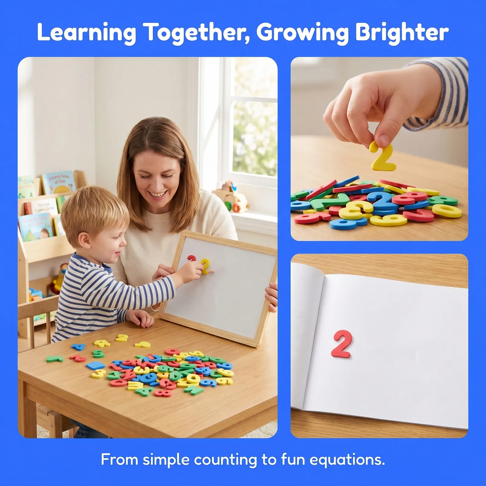 5Bags Self Adhesive Foam Stickers Math Number Letter Set Eva Self-adhesive Geometric Preschool Learning Classroom