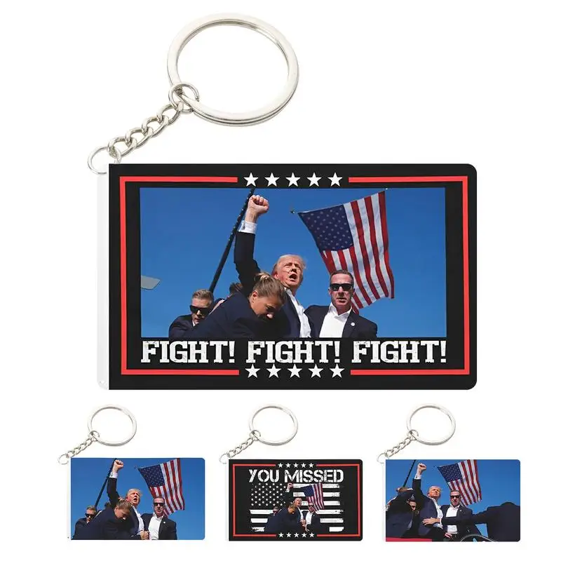 TrumpPendant Assassinated Presidents Keychain Dark Humor Car Backpack Clothing Accessories Decor Christmas Tree Decorations