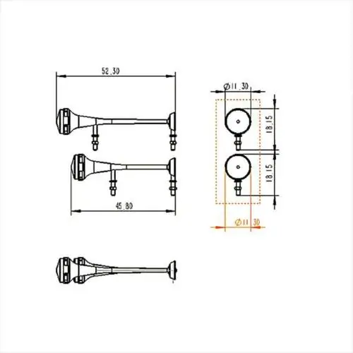 

LESU RC Parts Metal Whistle Horn A Set Spare for Remote Control 1/14 Scale DIY Tamiyaya Tractor Truck Car Model Toys TH14152