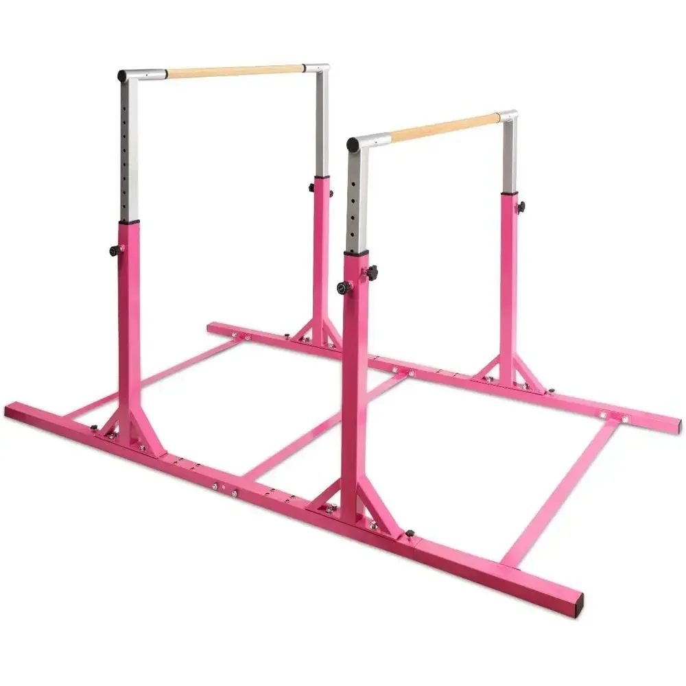 Adjustable Height & Width Gymnastics Parallel Bars for Juniors - Ideal for Indoor & Outdoor Training