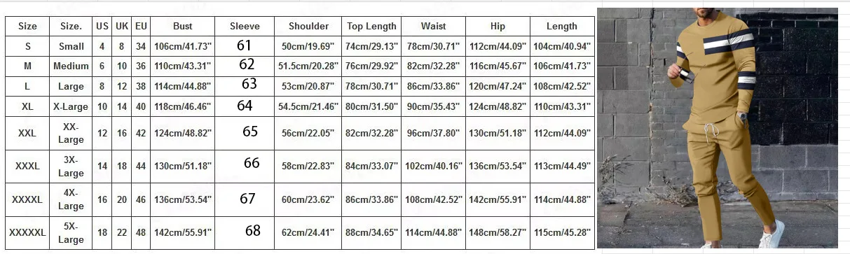 2026 Herbst Winter Europäisch-Amerikanischer Herren 3D-Streifendruck Zweiteiliger Trainingsanzug Lockerer Langarm-Hoodie Jogginghose Hip-Hop-Style – Detail 1