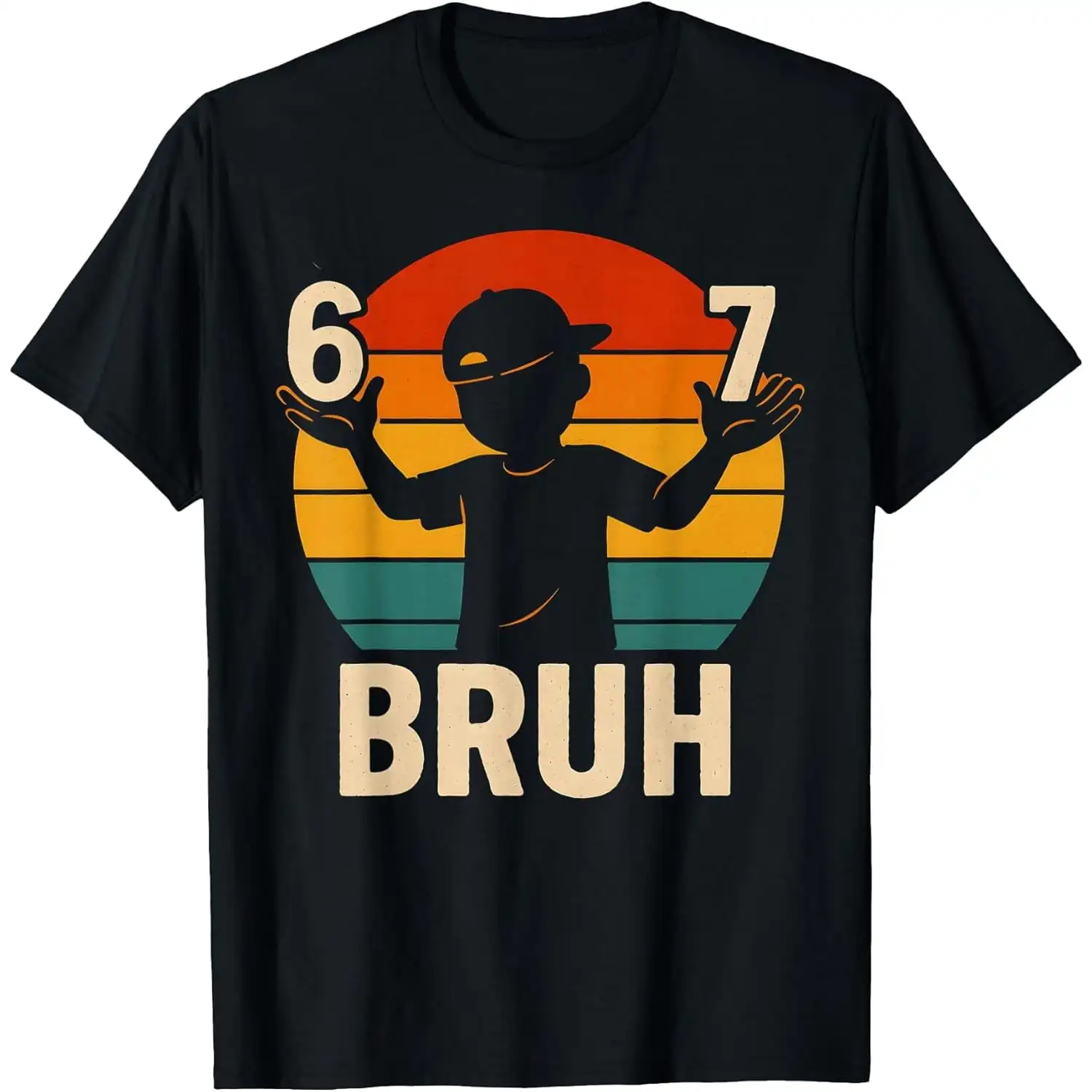 100% Cotton 67 Six Seven Meme T-Shirt, Funny Retro Graphic Tee for Adults, Viral Trend Humor Shirt, Casual Short Sleeve Unisex Gift Shirt for Men and Women