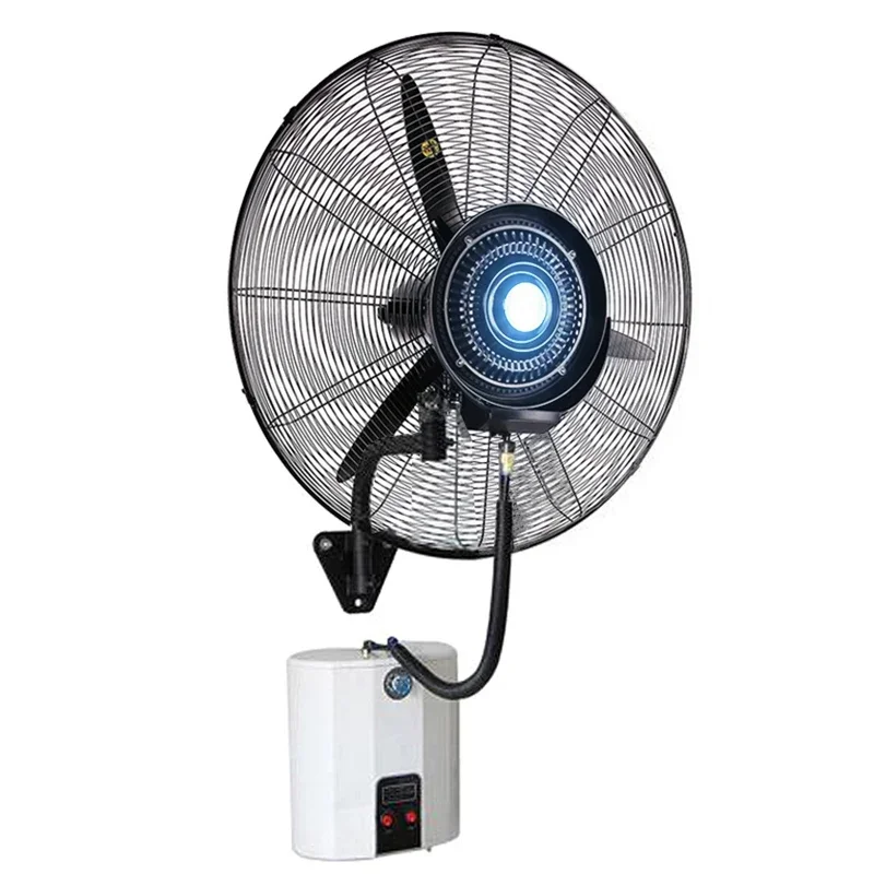 Electric Fan Wall atomization Humidification with tank water spray  Wall-mounted  hanging Spray Fan 1pc