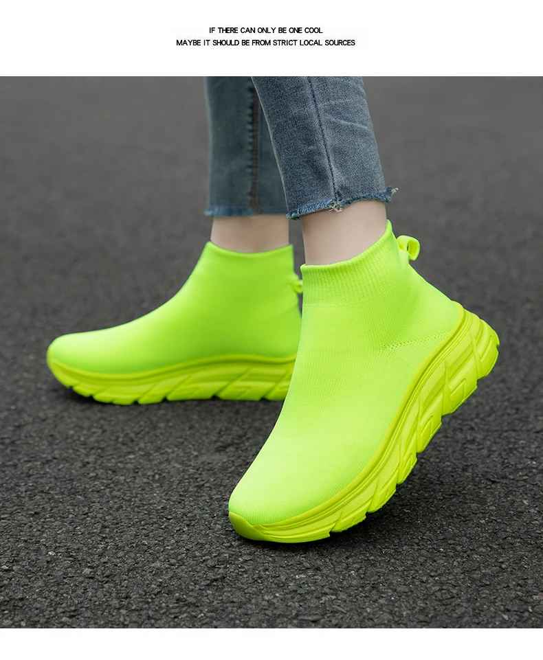 Unisex High-Top Laufschuhe für Männer und Frauen, Bequeme Atmungsaktive Strick-Sneaker, Rutschfeste Outdoor-Schuhe für Damen und Herren – Detail 29