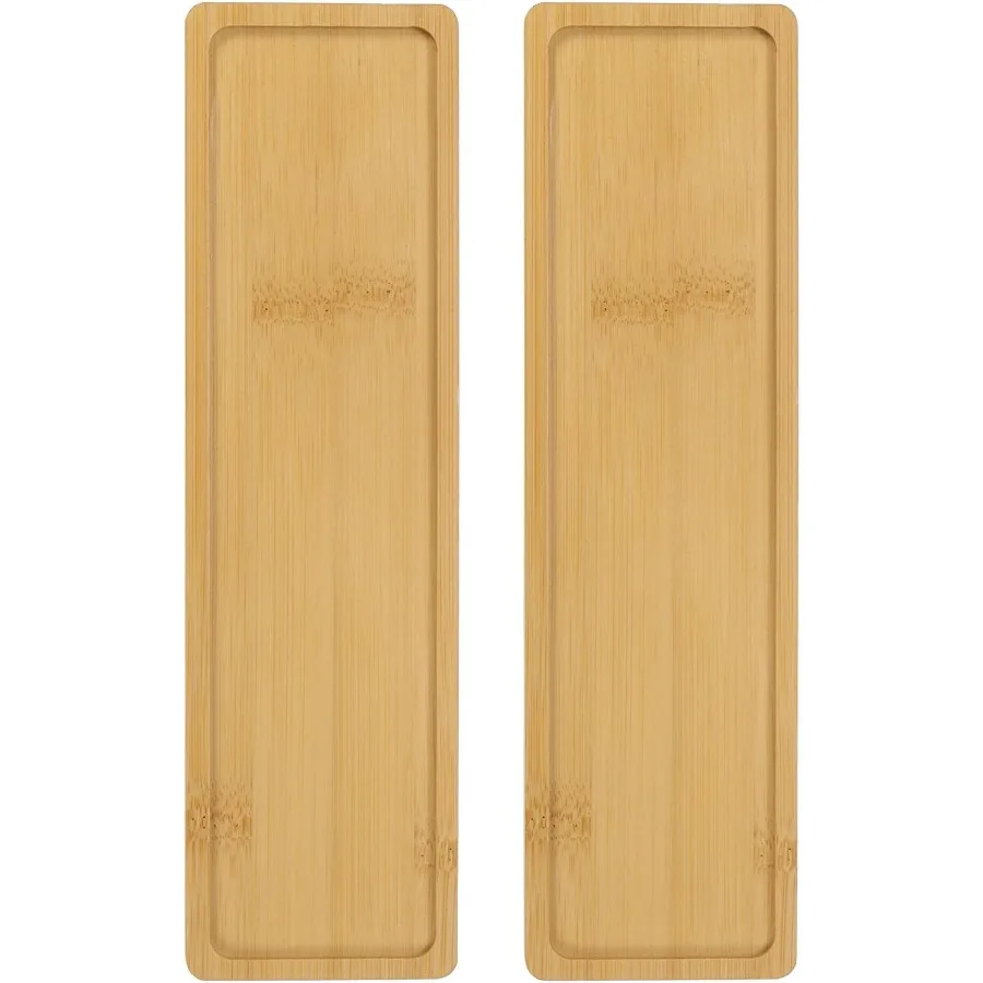 

2Pack Bamboo Plant Saucer 9.8x2.4 Inch Plant Saucer Rectangular Bamboo Tray Plant Plates for Flower Pots Succulent Pots Planter