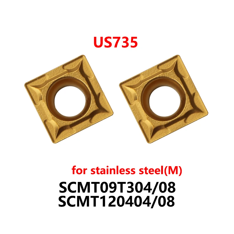 

100% Original SCMT09T308 US735 SCMT120404 SCMT120408 SCMT09T304 Carbide Inserts SCMT 09T308 09T304 120404 120408 CNC Tool