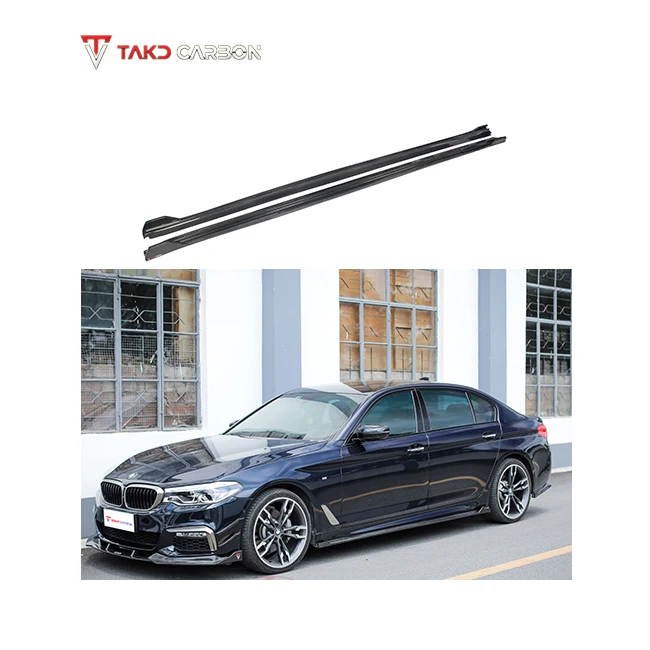 

TAKD Carbon Perfect Fitment Real Car Data Development Dry Carbon Fiber Side Skirts Extensions for bmws 5 Series G30 2018-2020