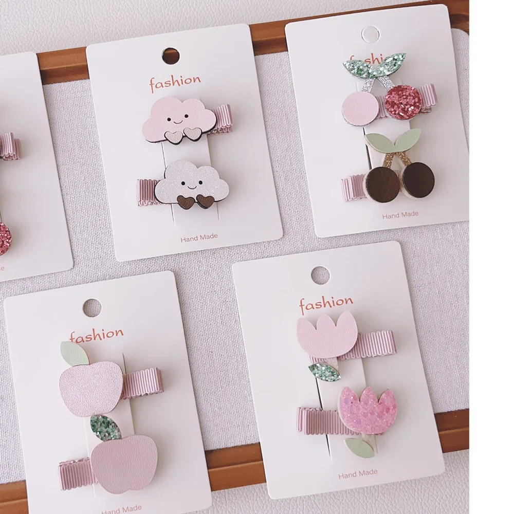32-pairs-lot-64-pcs-cute-cherry-apple-cloud-flower-baby-hair-clips-girls-hair-accessories