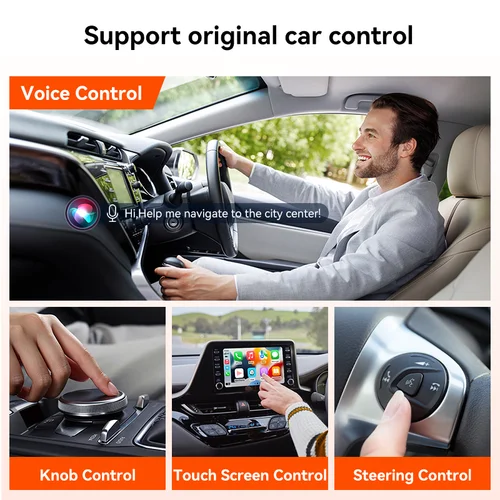 Imagen 2 del producto GetPairr P1 Android 13 Wireless CarPlay Ai Box Adaptador Android Auto 8+128GB YouTube Netflix Video para el 99% de los autos con CarPlay con cable