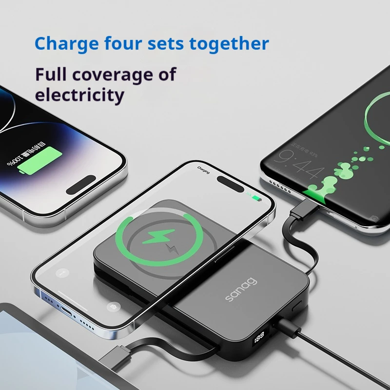 Sanag K69 Pro Magnetic Wireless Power Bank 10000mAh Large Capacity PowerBank Two-way Fast Charge PowerBank Customized Chargers