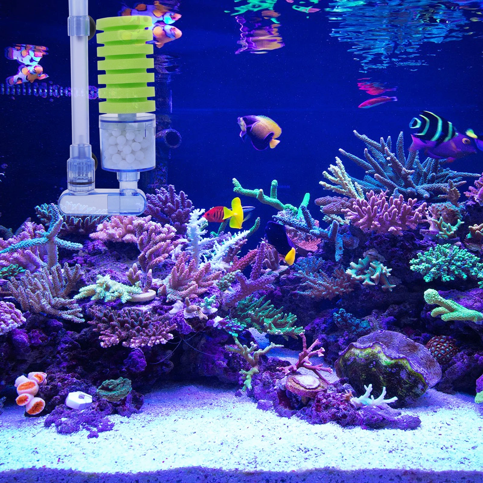 

Nano Aquarium Filter Shrimp Fish Tank Water for Replacement Sponge Adapter Pump Accessories Oxygen-increasing Head Mini