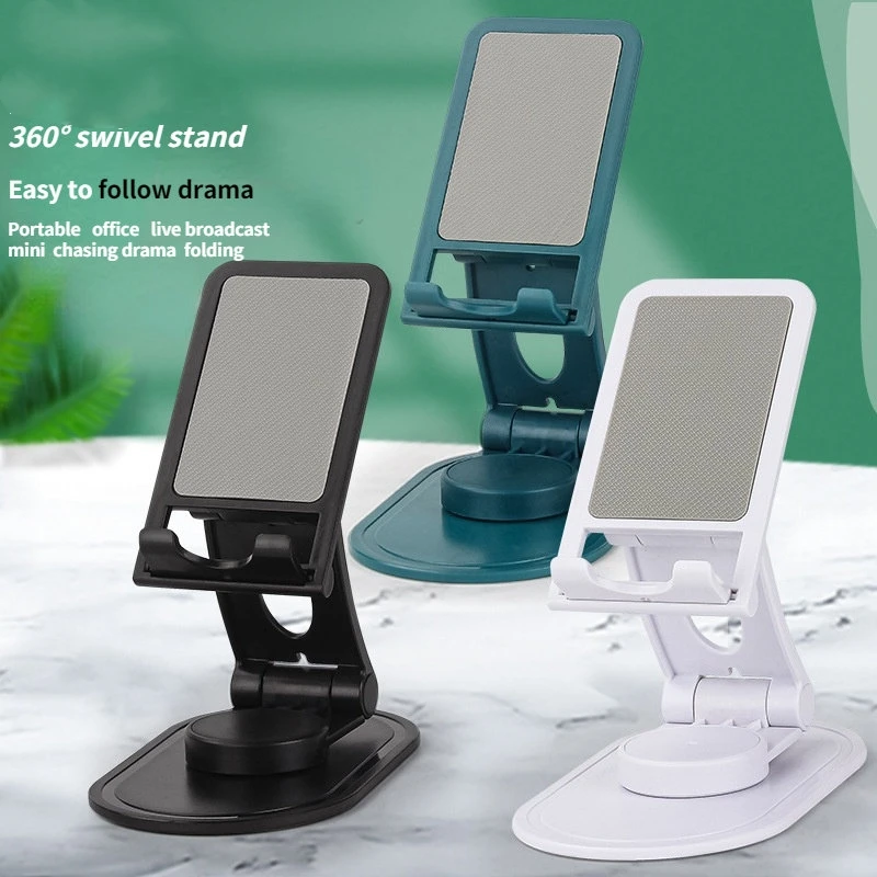 Immagine 6: 360 ° Supporto universale da tavolo per cellulare e tablet, regolabile e pieghevole, per iPhone e iPad.
