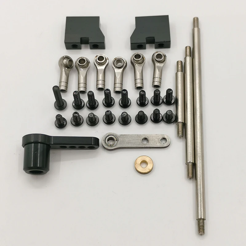 

Металлическая тяга рулевого управления 8X8 6X6 Ось сервопривода рулевого рычага для 1/14 Tamiya RC Truck SCANIA 770S VOLVO BENZ MAN TGX LESU Car