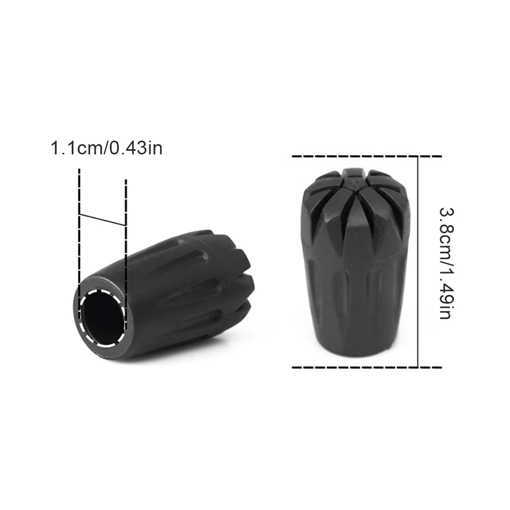 Embouts de bâton de marche en caoutchouc, 8 pièces, embouts de remplacement pour bâton de randonnée, capuchon de protection Alpenstock pour bâtons de marche