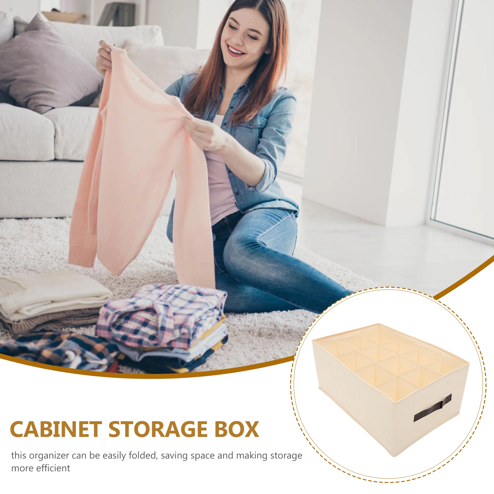 

Multifunctional Closet Organizer Clothes Storage Box Foldable Underwear Drawer Holder Bedroom Storage Bin Household Grid