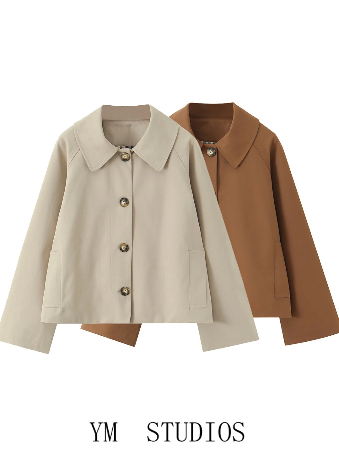 

Женская повседневная свободная куртка с отложным воротником в клетку, весенняя, с цветовыми блоками, ветровка