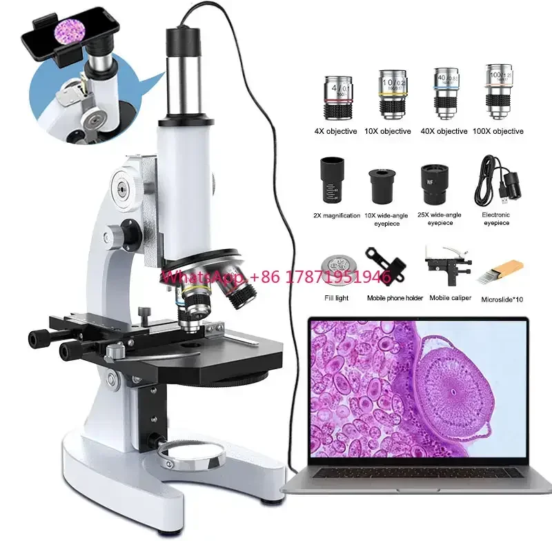 

XSP-02 40X-640X Popular Mono Kids Beginner Science Educational Monocular Biological Microscope Toy Microscopes