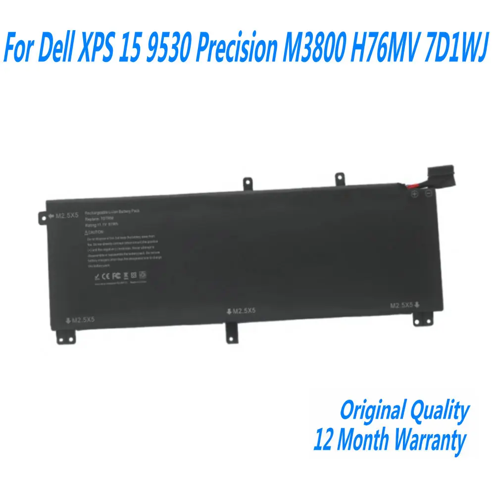 

New TOTRM T0TRM Laptop Battery For Dell XPS 15 9530 Precision M3800 H76MV 7D1WJ 11.1V 61WH