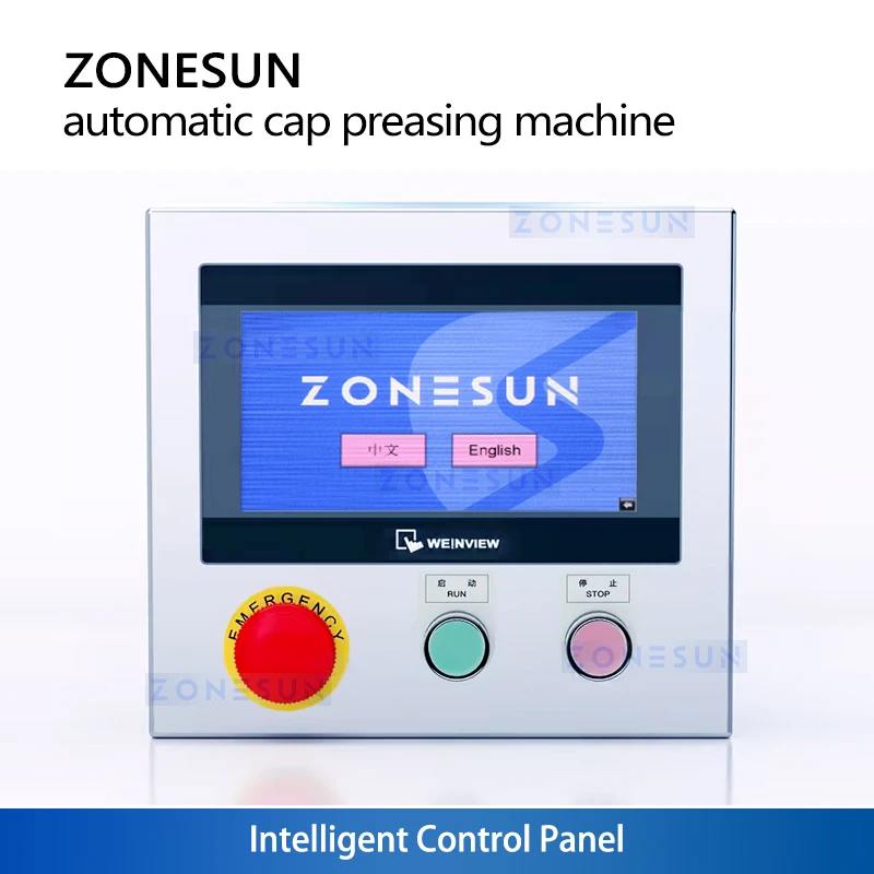 Zonesun Automatic Bottle Capping Machine Press-On Cap Sealer Plastic Bottle Sealing Equipment ZS-XG16D4