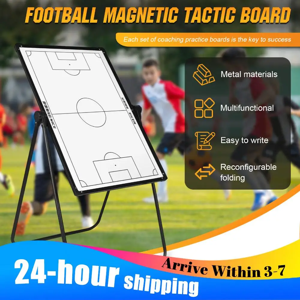 

35inx24in Dry Erase Coaches Board Dry Erase Board with Magnetic Markers Pen Eraser with Adjustable Stand for Coaches