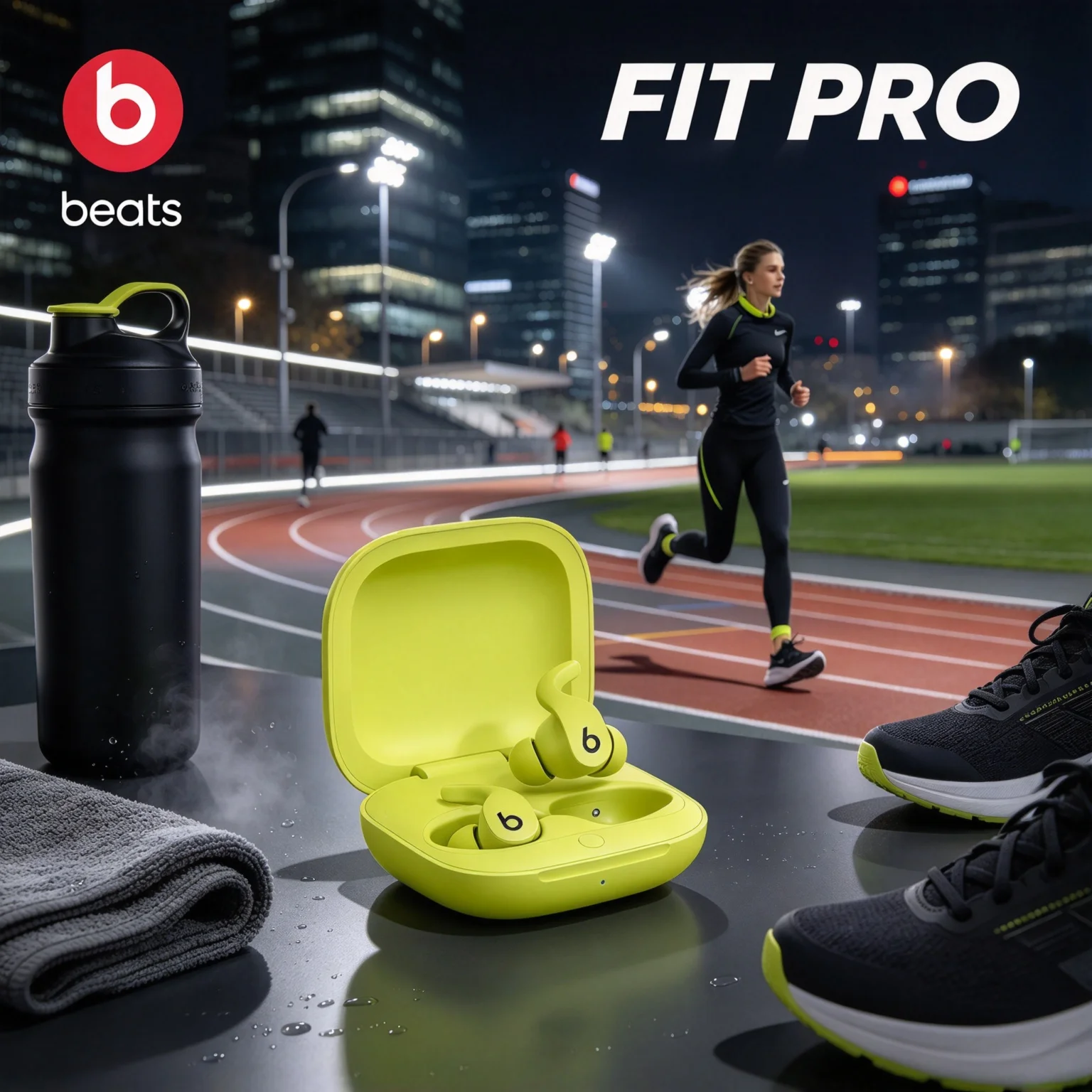Beats Fit Pro Wireless Noise Cancelling Earbuds, Fast Fuel Quick Charge, Dual Beamforming Mics for Crisp Hands-Free Phone Calls