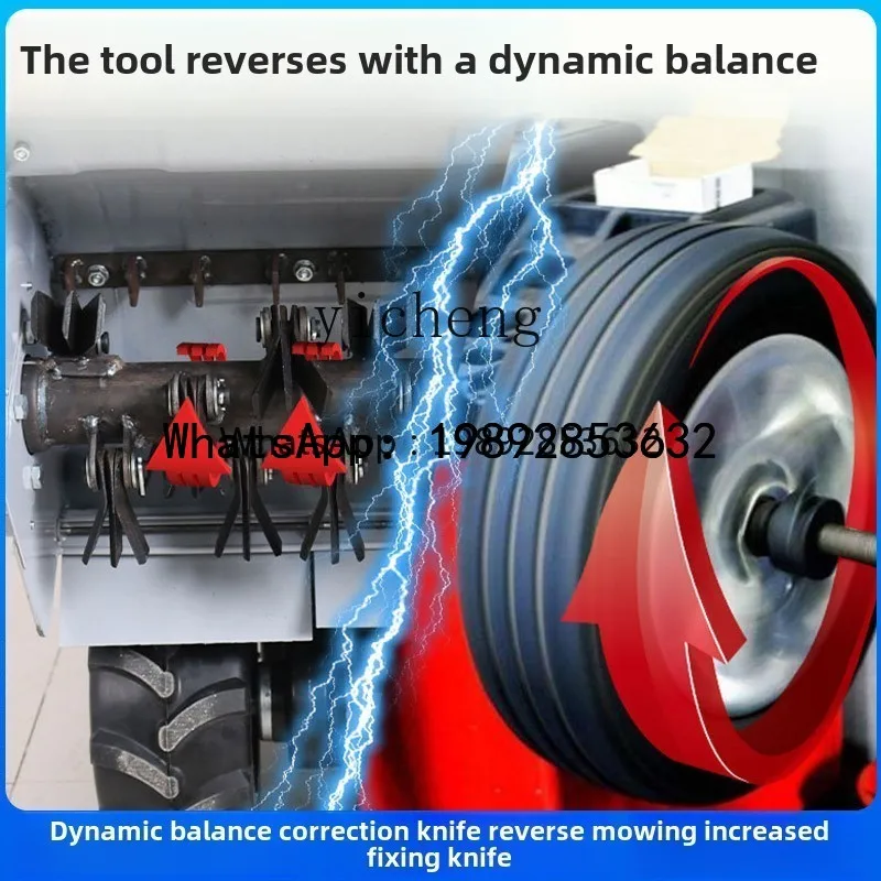 X3 self-propelled grass returning machine Wasteland reclamation garden agricultural hand push lawn mower Orchard lawn mower