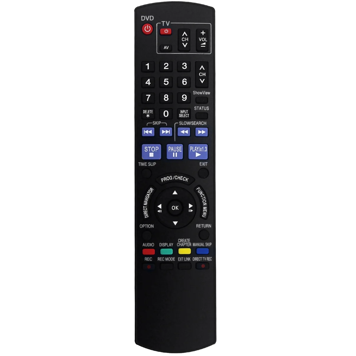 B37B-Replace N2QAYB000236 Remote Control for Panasonic DVD Recorder ShowView DMR-EX85 / DMR-EX87 / DMR-EX8