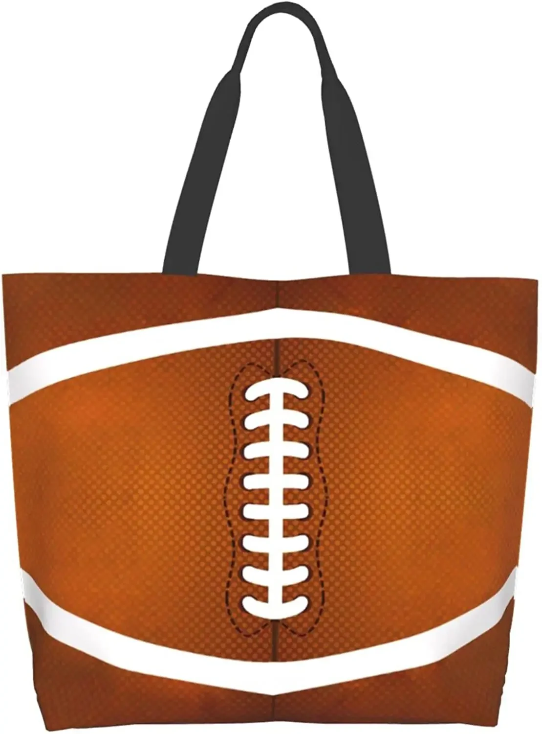 

American Football Tote Handbag Large Oversize Casual Canvas Sports Mom Beach Travel Bag