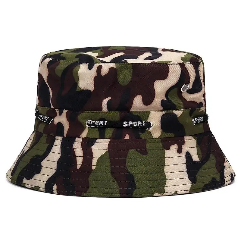 2022 100% New  Bucket Hat Cap Cotton Fishing Boonie Brim Visor Sun Safari Summer Men Camping Black Hats