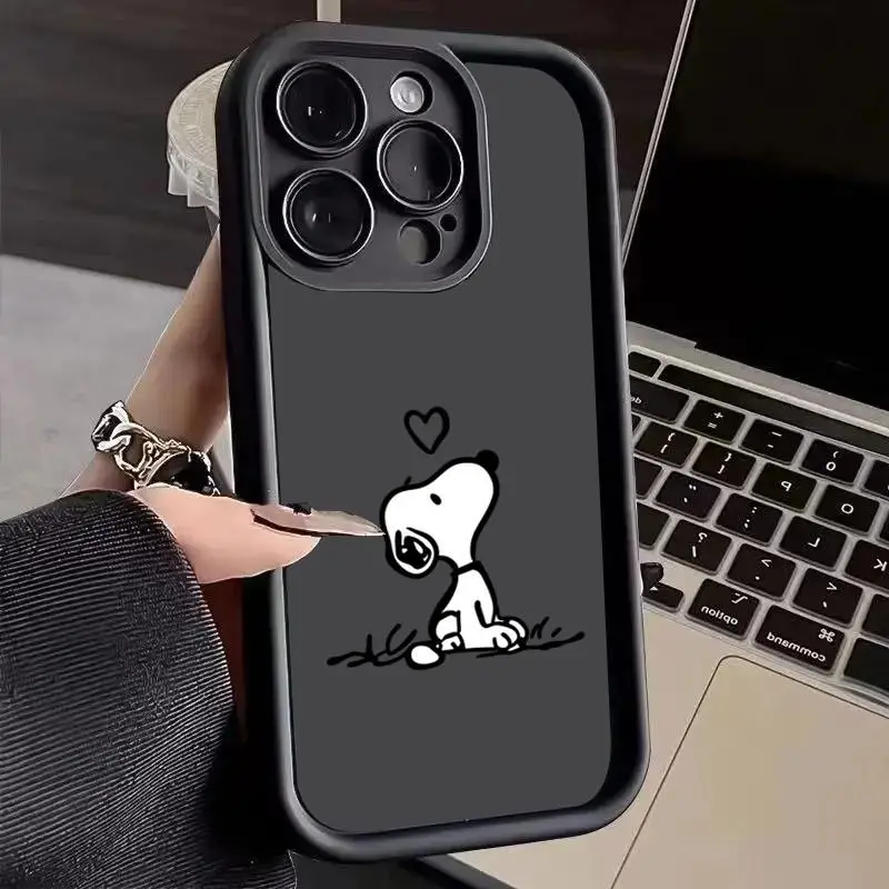 Cartoon Love Snoopy Case For Xiaomi 14T Pro 14T 12T 11 Lite POCO M6 M3 Pro F3 Cover Soft Funda Shockproof Silicone