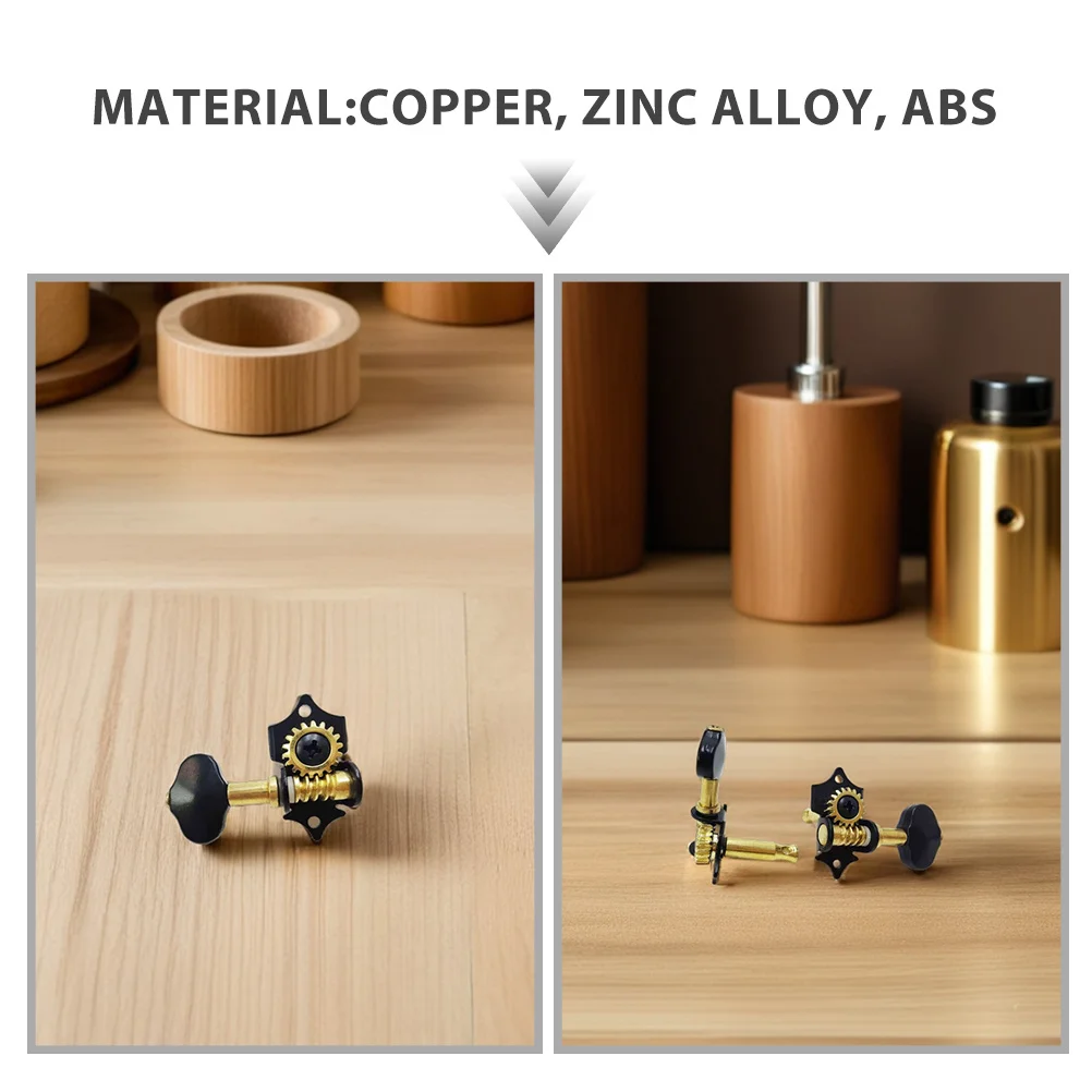 1 مجموعة أوتاد ضبط القيثارة 2R2L الذهب الأسود 1:19 نسبة آلة رؤساء ل 4-سلسلة الغيتار باس القيثارة موالف الصوتية