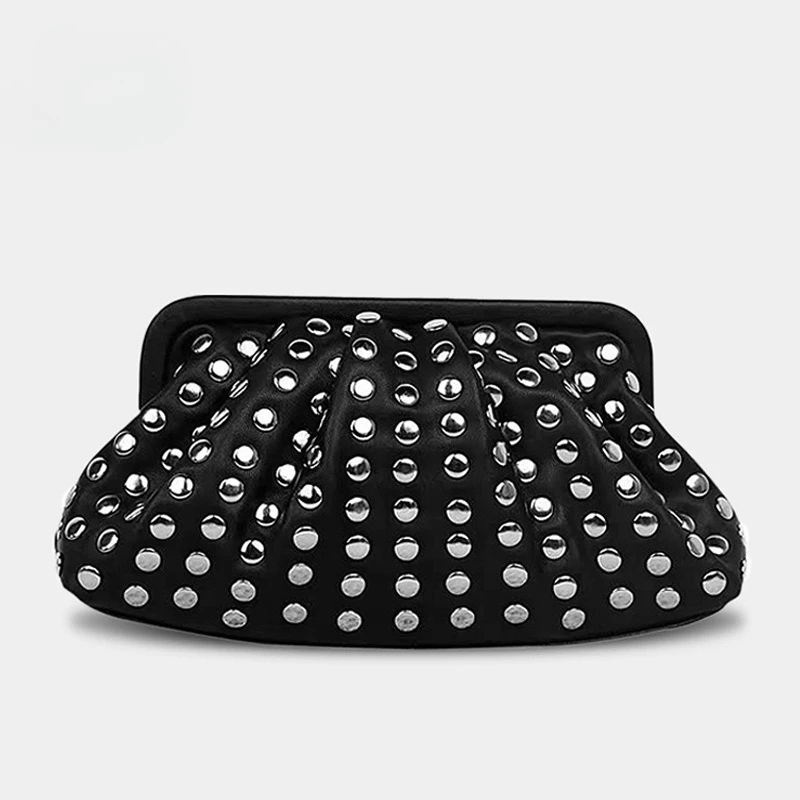 

A Niche Design Punk Shell Bag With A High-end Feel 2025 Retro Versatile Hand-held Dinner Bag