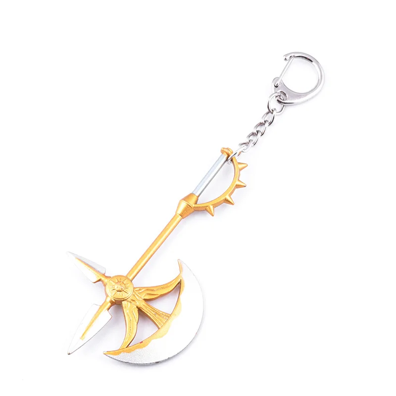 Anime The Seven Deadly Sins Escanor Rhitta Keychain Nanatsu no Taizai Axe Bottle Opener Pendant Key Ring for Men Gift Jewelry