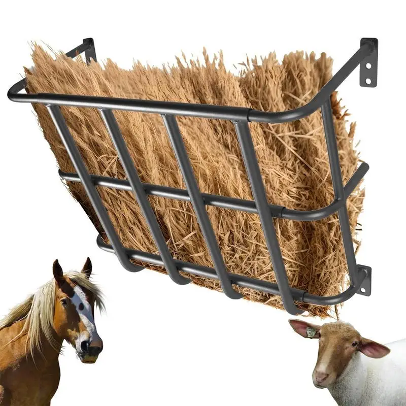 Horse Hay Feeder Aluminum Alloy Wall Mounted Goat Hay Feeder rack Multipurpose Hanging Hay Feeder Farm Animal Feeding Supplies