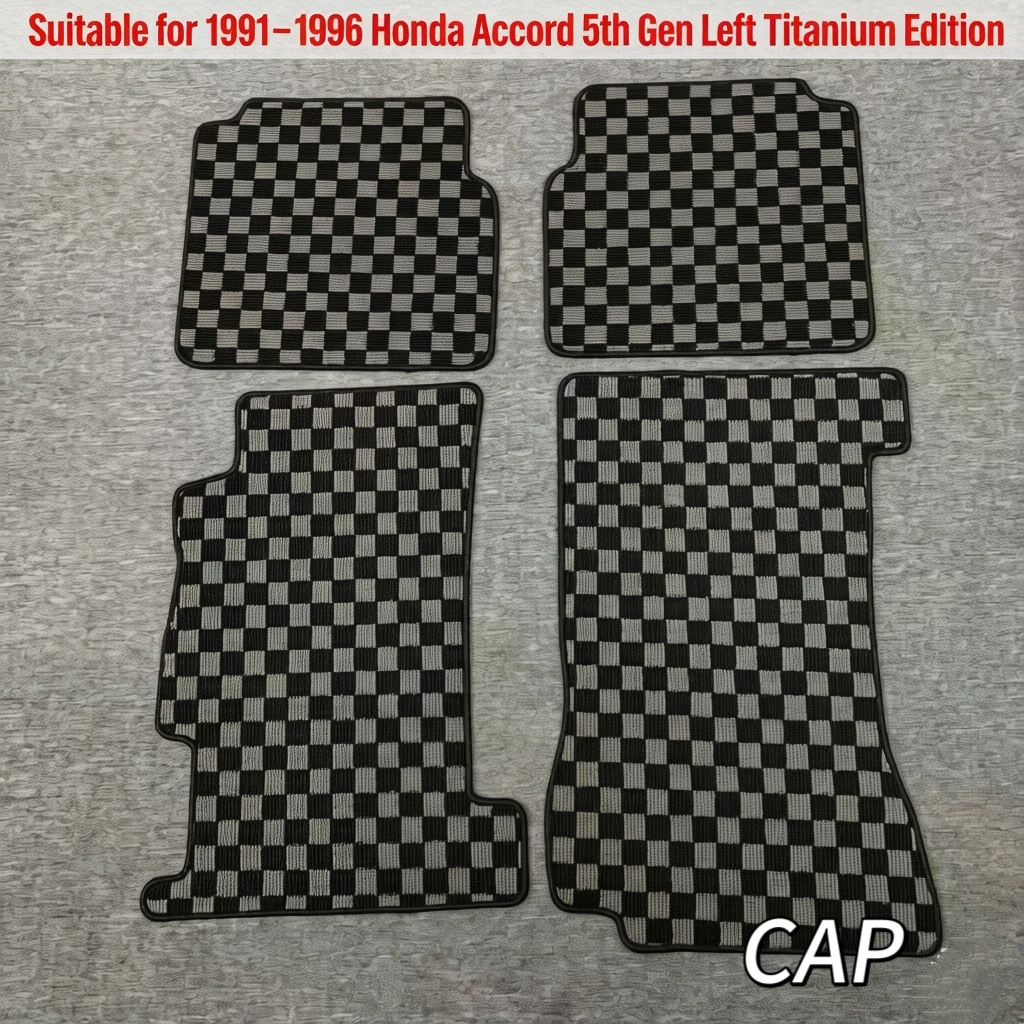 

For Honda Accord 5th Gen 1991-1996 LHD Custom Car Floor Mats Premium Plush Japanese Grid Pattern All-Weather Waterproof Anti-Sli