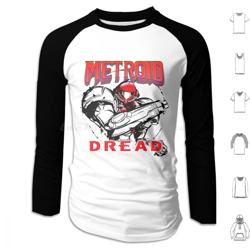 

Metroid Dread Графический Ретро Самус Толстовки с длинным рукавом Metroid Dread Metroid Samus Dread Samus Aran Super Metroid