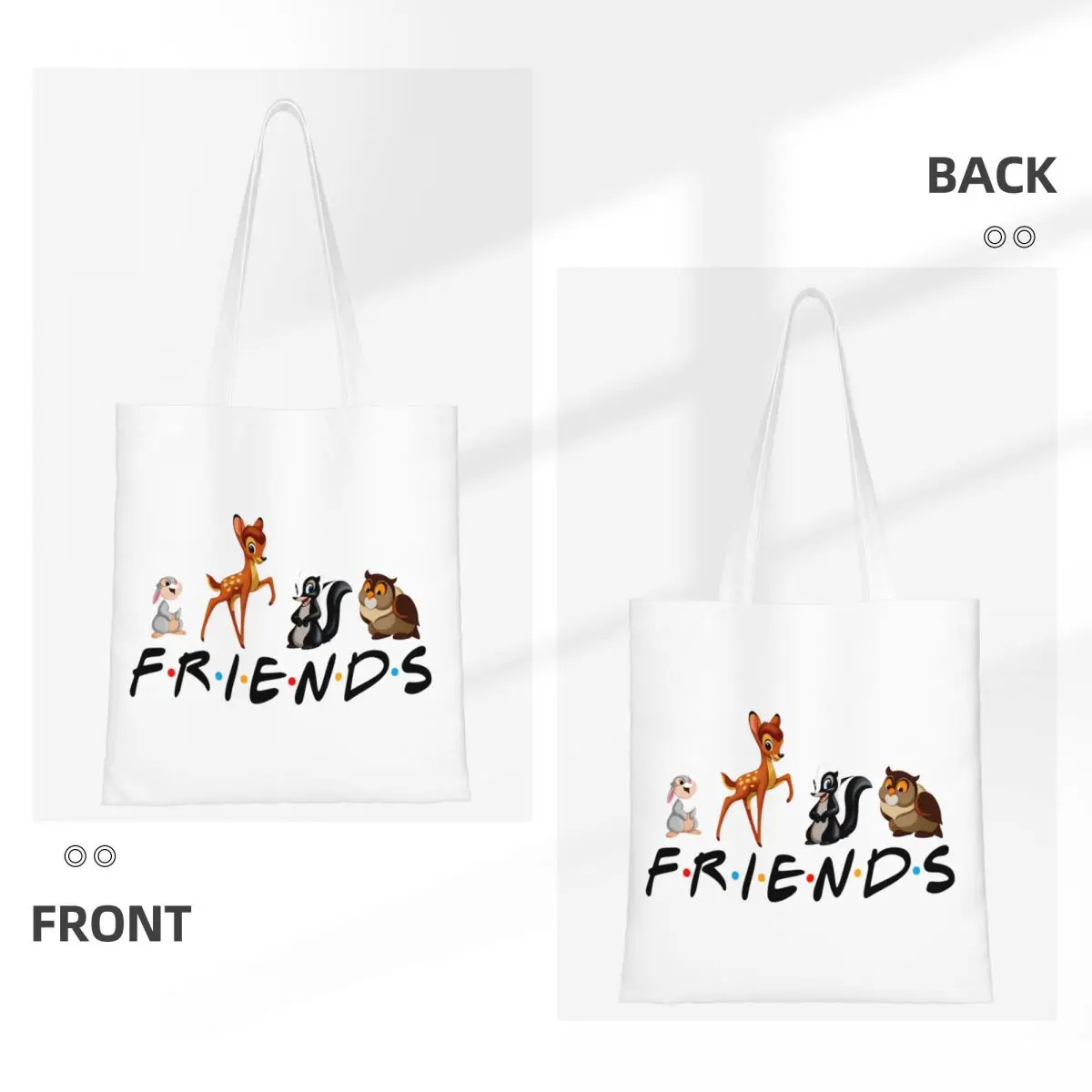 Bambi Shopper Bag Friends Handbags Female Custom Tote Bag Aesthetic Polyester Travel Beach Bag