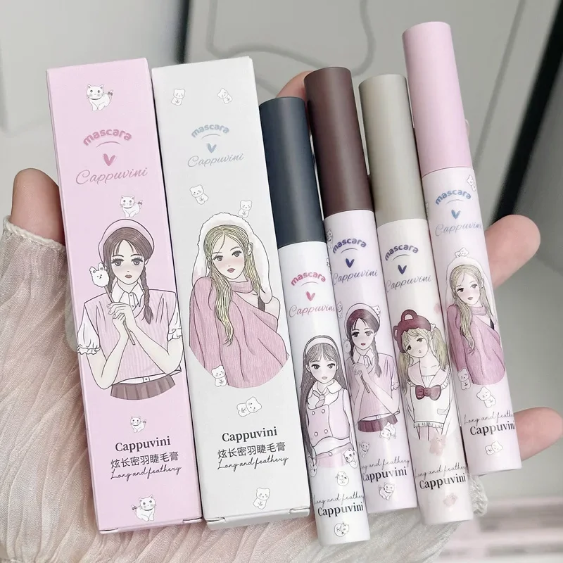 Cartoon Girl Black Mascara Lengthens Eyelashes Extra Volume Waterproof Natural Lashes Women Professional Makeup Korean Cosmetics