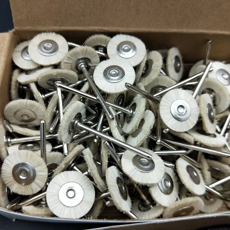144Pcs 22mm Mini Polishing Wheel Brushes For Jade Jewelry 2.35mm Shank T-Shaped Brush Rotary Tools Jewelry Making Hand Tool