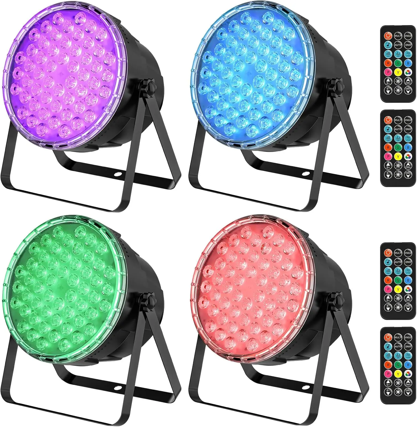 

BETOPPER Par Lights with Remote Control, 54x3W LED RGB 3-in-1 Stage Lights DMX DJ Lighting Fixtures, Superior Brightness Strobe