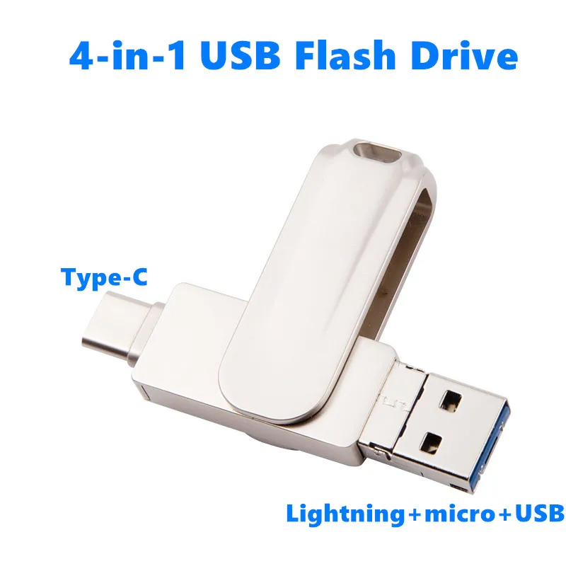 

Флэш-накопитель USB 4 в 1, флэш-накопитель для телефона 64 ГБ, карта памяти 32 Гб, флэш-накопитель 16 ГБ, флэш-накопитель 128 ГБ, 256 ГБ, U-диск