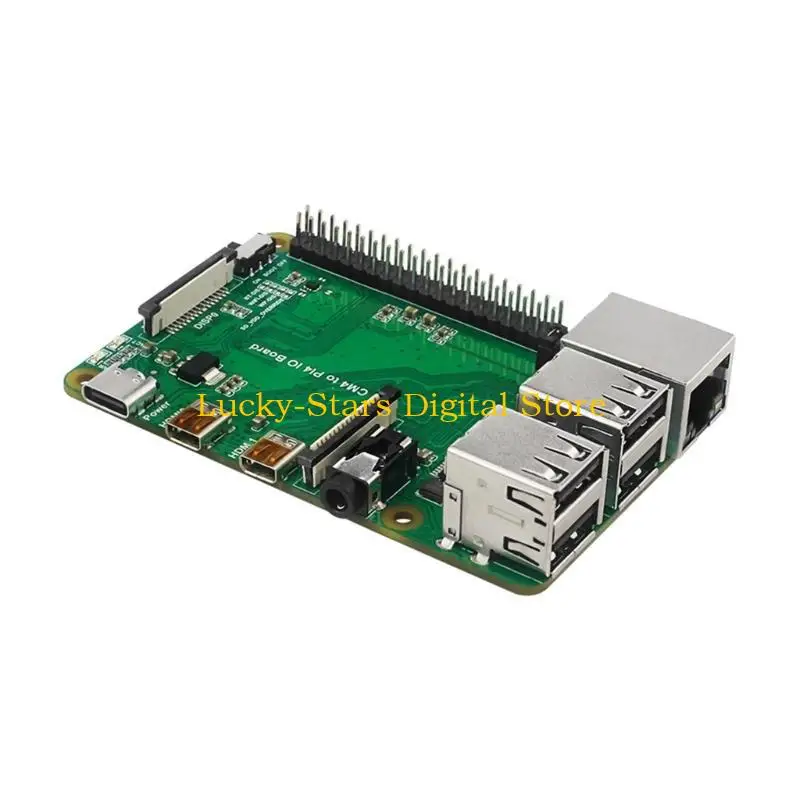T3EE Forraspberrypi CM4 إلى لوحة توسيع محول PI4B مع RJ45NETWORK منافذ USB واجهات GPIO مروحة التبريد ومجموعة الحالات