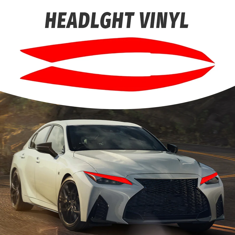 

Для 2021 2022 2023 2024 2025 LEXUS IS350 IS300 IS500 RED Фара Drl Наклейка на фару Тонировочная накладка Виниловые Ppf Автомобильные аксессуары
