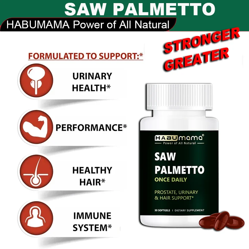 Prostate Saw Palmetto Supplement Men\'s Prostate Health Support Size Supports Urinary Relief Bladder Control